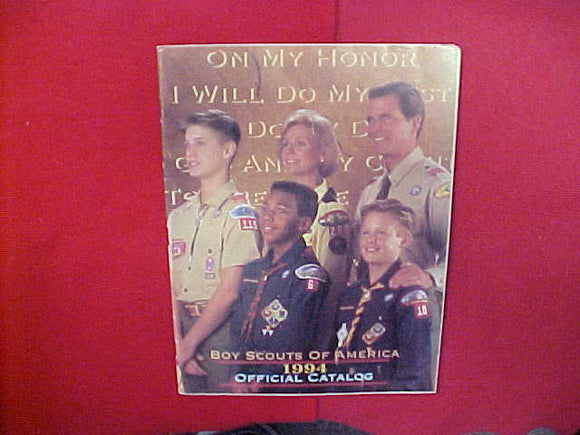1994 BOY SCOUTS OF AMERICA OFFICIAL CATALOG,8.5 X 11,107 PAGES