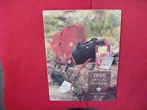 1998 BOY SCOUTS OF AMERICA OFFICIAL CATALOG,8.5 X 11,107 PAGES