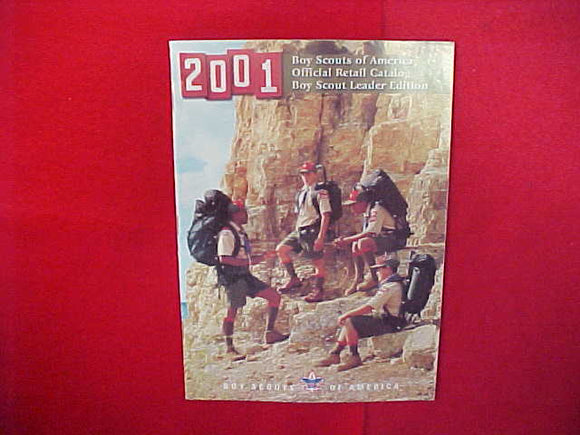 2001 BOY SCOUTS OF AMERICA OFFICIAL RETAIL CATALOG,LEADER EDITION,8.5 X 11,110 PAGES