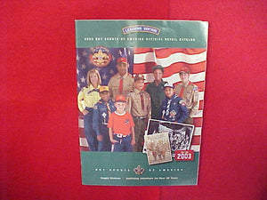 2003 BOY SCOUTS OF AMERICA OFFICIAL RETAIL CATALOG,LEADER'S EDITION,8.5 X 11,110 PAGES