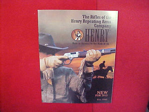 2015 HENRY RIFLE CATALOG FEATURING BOY SCOUT RIFLES,8.5" X 11",79 PAGES