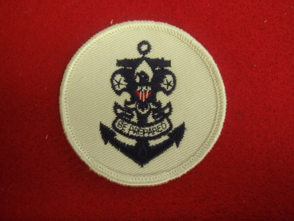 Sea Scout Unniversal Emblem Cloth Back R/E White Twill