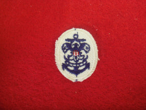 Sea Scout Collar Patches White Twill Plastic Back