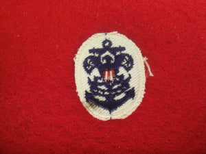 Sea Scout Collar Patches White Twill Cloth Back