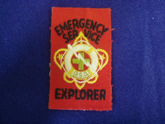 Emergency Service 1949-57 Explorer Patch, Mint