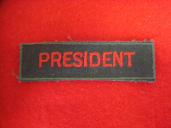 President 1958-79 Cloth Back