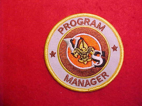 VARSITY SCOUT PROGRAM MANAGER,WHITE TWILL,1984-89