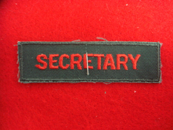 Secretary 1958-79 Cloth Back