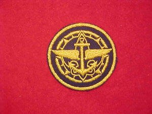 EXPLORER PATCH, ASSISTANT ADVISOR, GOLD DESIGN ON DARK BLUE, 1946-53