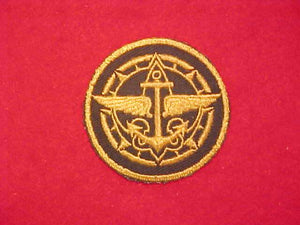 EXPLORER PATCH, ASSISTANT ADVISOR, GOLD DESIGN ON DARK GREEN, 1947-53, USED