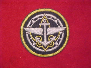 EXPLORER PATCH, SENIOR CREW LEADER, DARK GREEN TWILL, 1955-58, USED