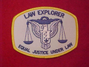 LAW EXPLORER PATCH, "EQUAL JUSTICE UNDER LAW"