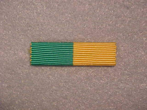 LAW EXPLORER PROFICIENCY RIBBON, GREEN/GOLD, CRIME PREVENTION, 1986-98