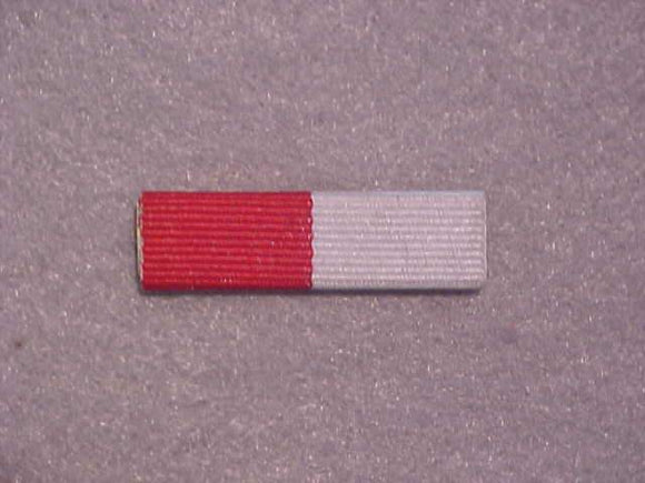 LAW EXPLORER PROFICIENCY RIBBON, RED/WHITE, EMERGENCY PREPAREDNESS, 1986-98