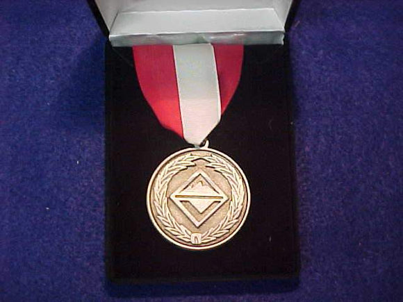 VENTURING MEDAL, LEADERSHIP, RED/WHITE RIBBON FOR OUTSTANDING NATIONAL LEVEL SERVICE