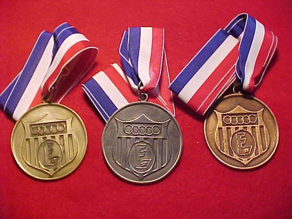 EXPLORER OLYMPIC MEDALS, COMPLETE SET OF BRONZE, SILVER AND GOLD
