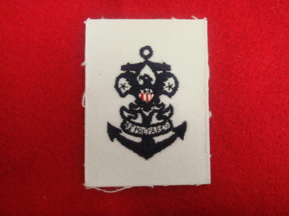 Sea Scout Quartermaster 1953-Present Sleeve Cuff Emblem Plastic Back