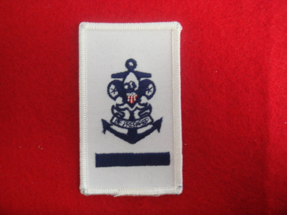 Sea Scout Apprentice on White Twill with Rolled Border