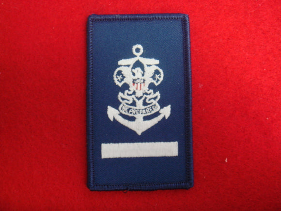 Sea Scout Apprentice on Blue Twill with Rolled Border Scout Stuff Plastic Back