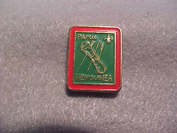 Papau New Guinea pin, 17x21mm