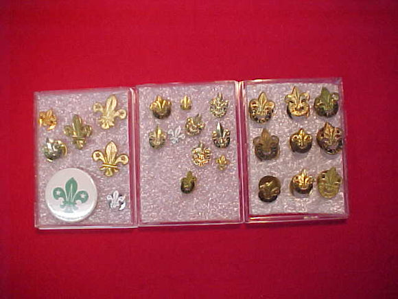BRITISH BOY SCOUT PINS, QUANTITY=26, SOME OLD, SOME NEWER