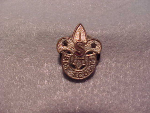British Senior Boy Scouts pin, 17x22mm, old, worn