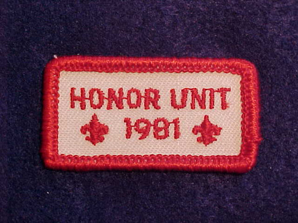 1981 HONOR UNIT PATCH