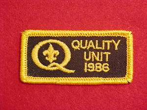 1986 QUALITY UNIT PATCH