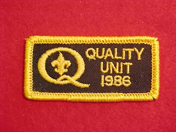 1986 QUALITY UNIT PATCH