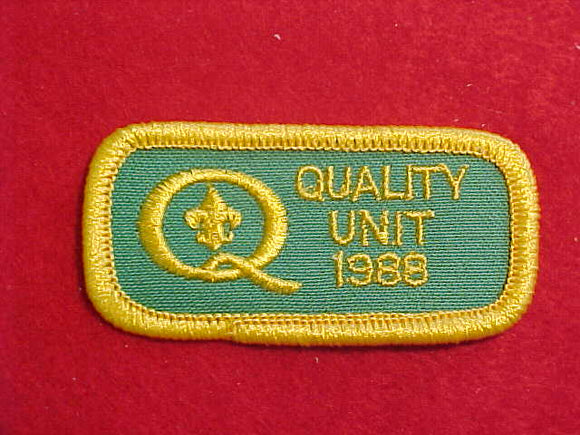 1988 QUALITY UNIT PATCH