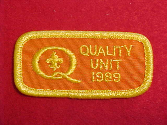 1989 QUALITY UNIT PATCH