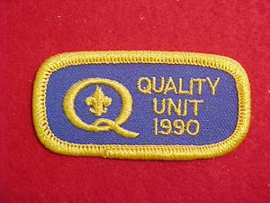 1990 QUALITY UNIT PATCH