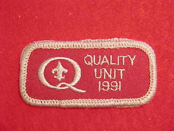 1991 QUALITY UNIT PATCH