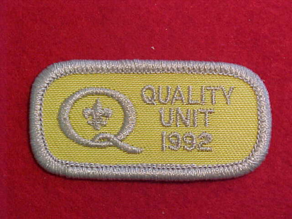 1992 QUALITY UNIT PATCH