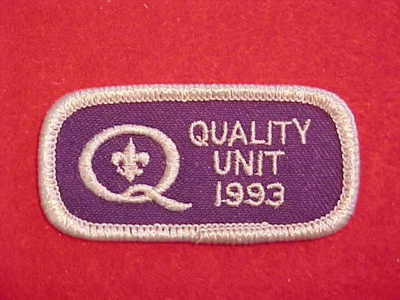 1993 QUALITY UNIT PATCH