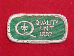 1997 QUALITY UNIT PATCH