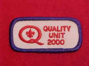 2000 QUALITY UNIT PATCH