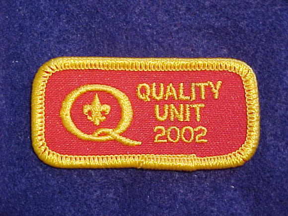 2002 QUALITY UNIT PATCH