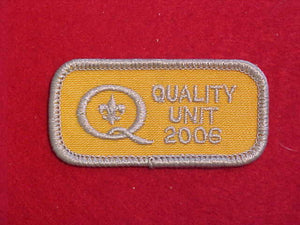 2006 QUALITY UNIT PATCH