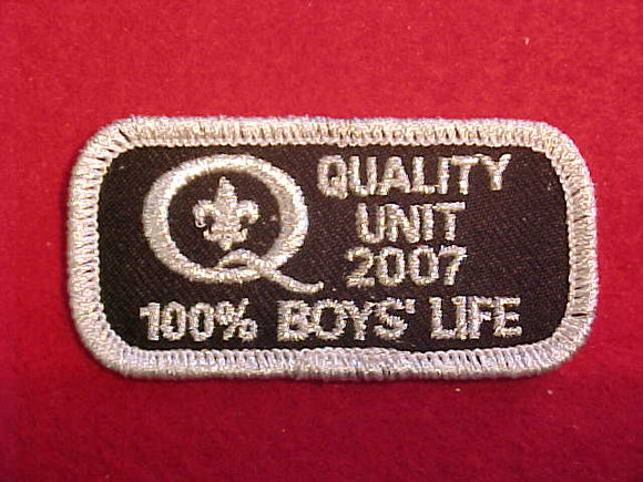 2007 QUALITY UNIT PATCH, 100% BOYS' LIFE