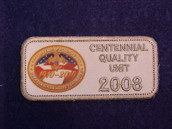 2008 CENTENNIAL QUALITY UNIT PATCH