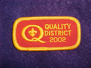 2002 QUALITY DISTRICT PATCH