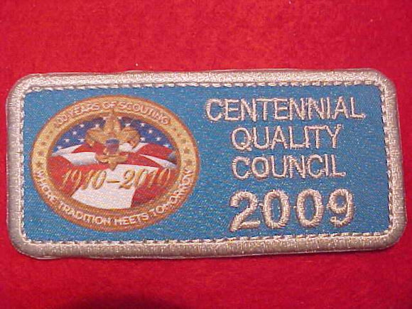 2009 CENTENNIAL QUALITY COUNCIL PATCH