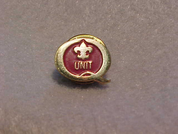 1991 QUALITY UNIT PIN, OPAQUE RED/GOLD