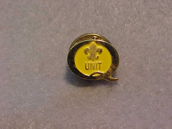 1992 QUALITY UNIT PIN, YELLOW/GOLD