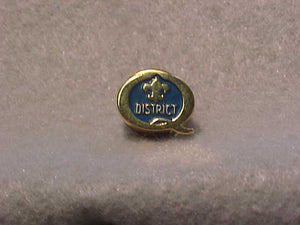 1990 QUALITY DISTRICT PIN, LT. BLUE/GOLD