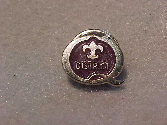 1999 QUALITY DISTRICT PIN, PURPLE/SILVER