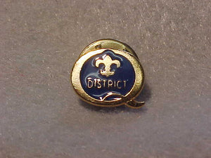 2004 QUALITY DISTRICT PIN, BLUE/GOLD