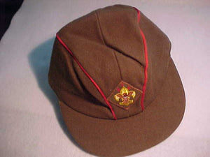 BOY SCOUT WINTER HAT, 80% WOOL/20% COTTON, 1930'S-40'S, SIZE 6 1/2, MINT