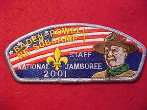 2001 NJ JSP, BADEN-POWELL C., NE SUBCAMP 1, STAFF, GRAY BDR.